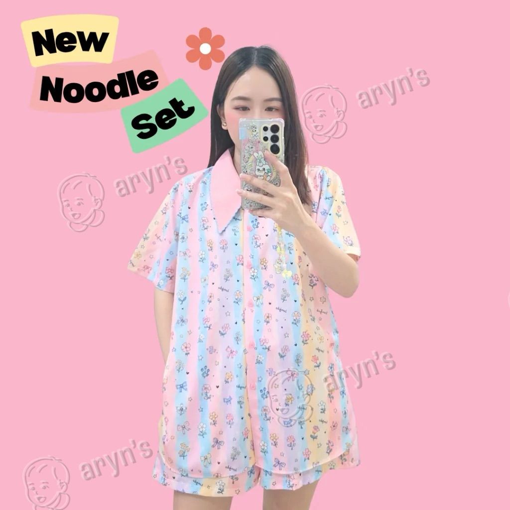 Noodle set ดอกไม้เรนโบว์